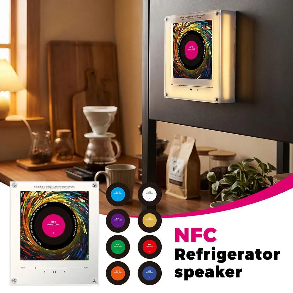 NFC Record Player Fridge Speaker