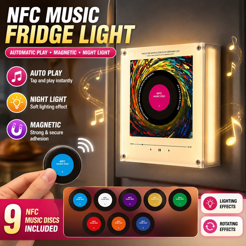 NFC Record Player Fridge Speaker